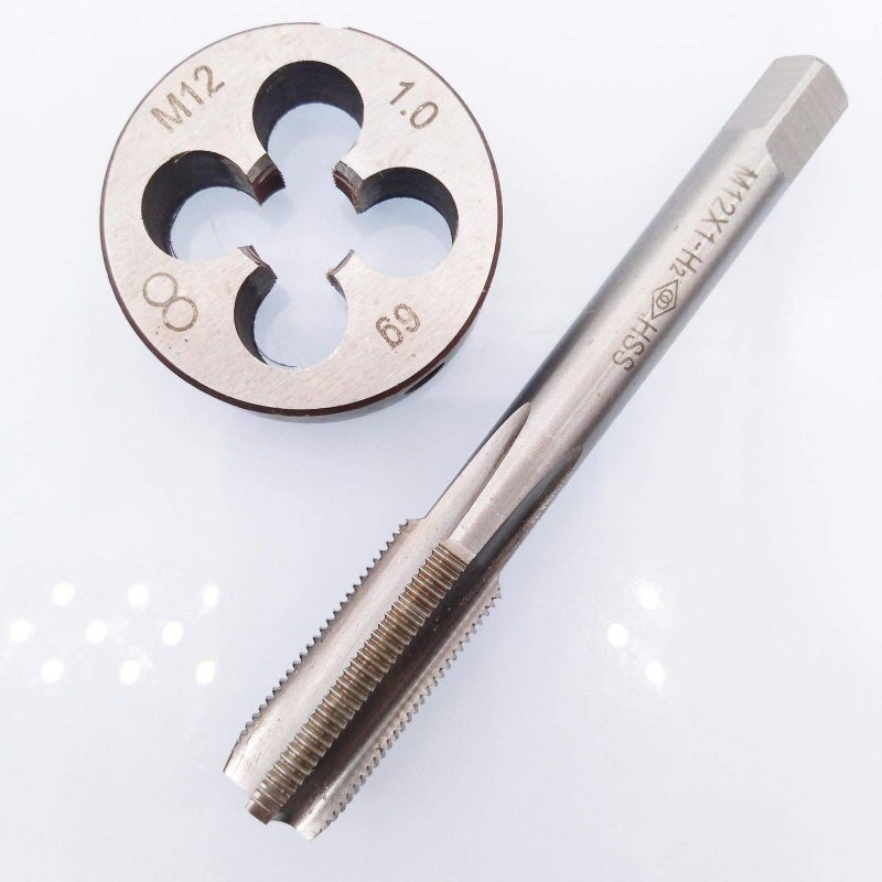 Yodaoke HSS M12 x 1mm Tap and M12 x 1.0mm Die Metric Thread Right Hand - Image 4